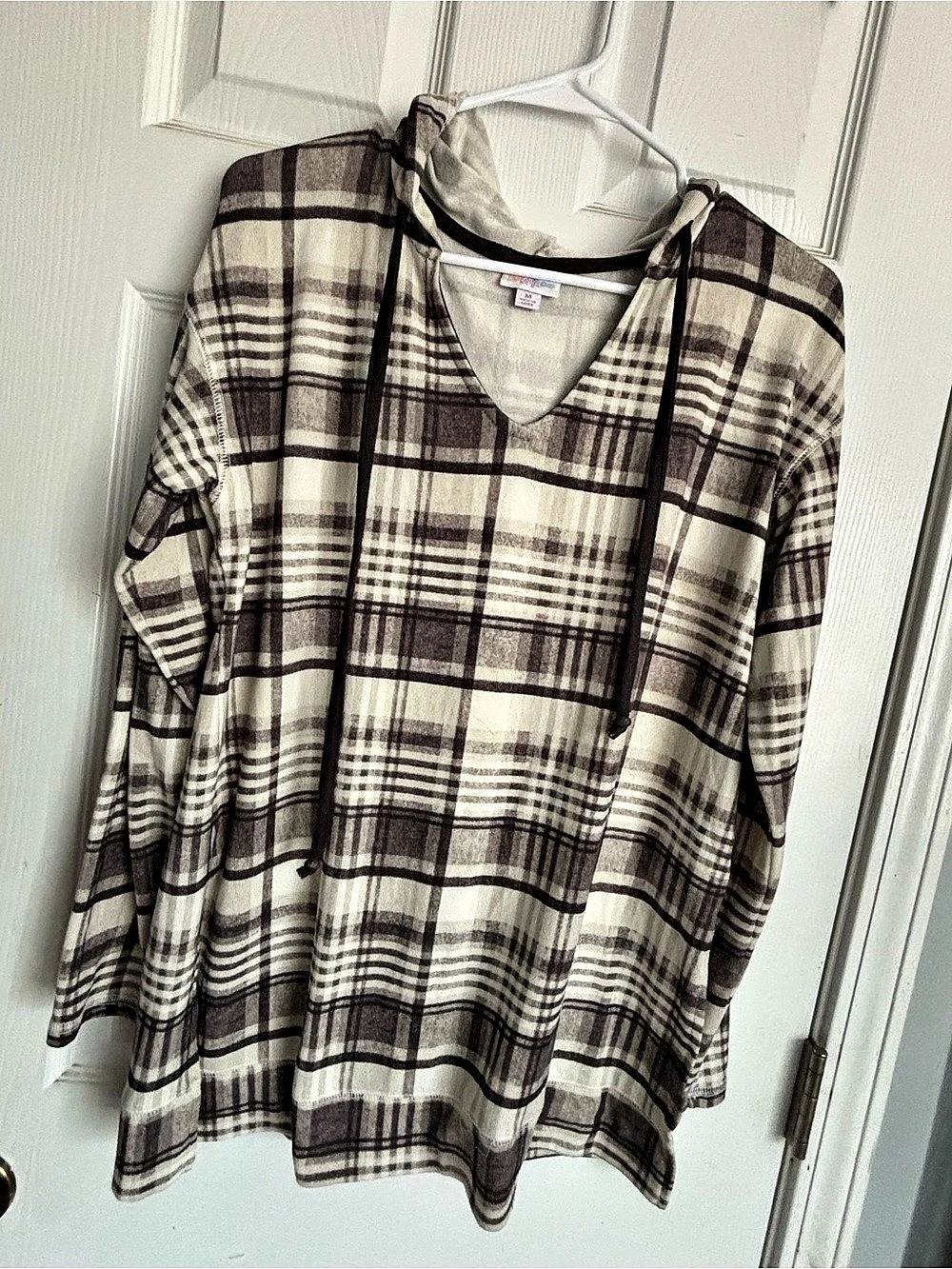 Lularoe Plaid Long Sleeve Tunic Size Medium Like New